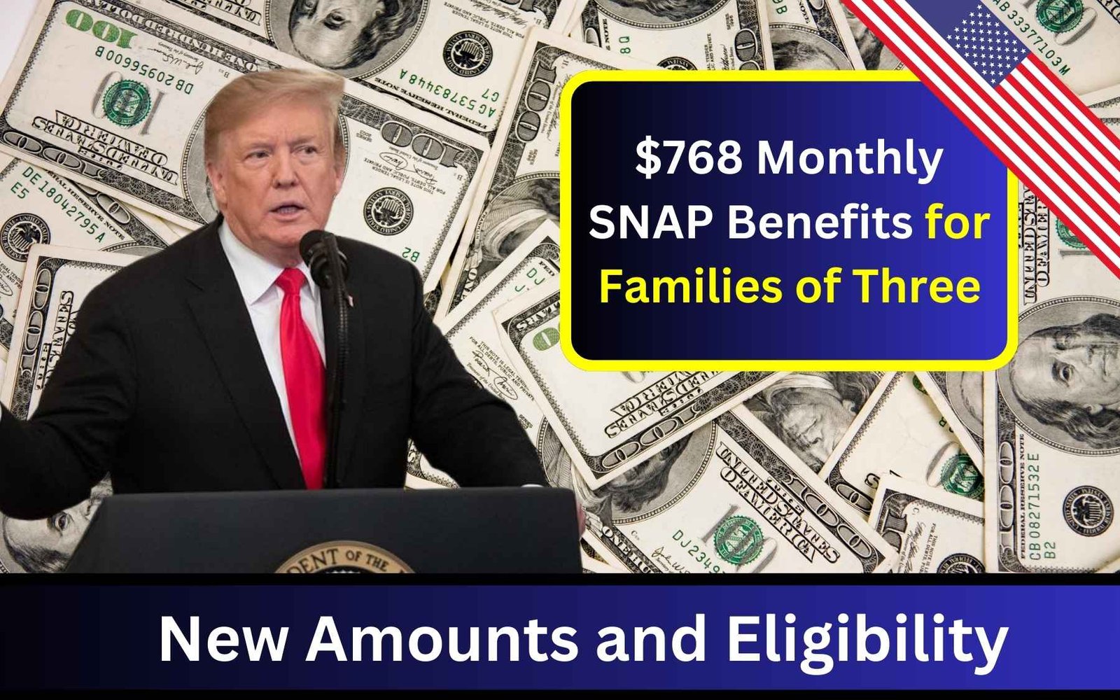 $768 Monthly SNAP Benefits for Families of Three: New Amounts and Eligibility